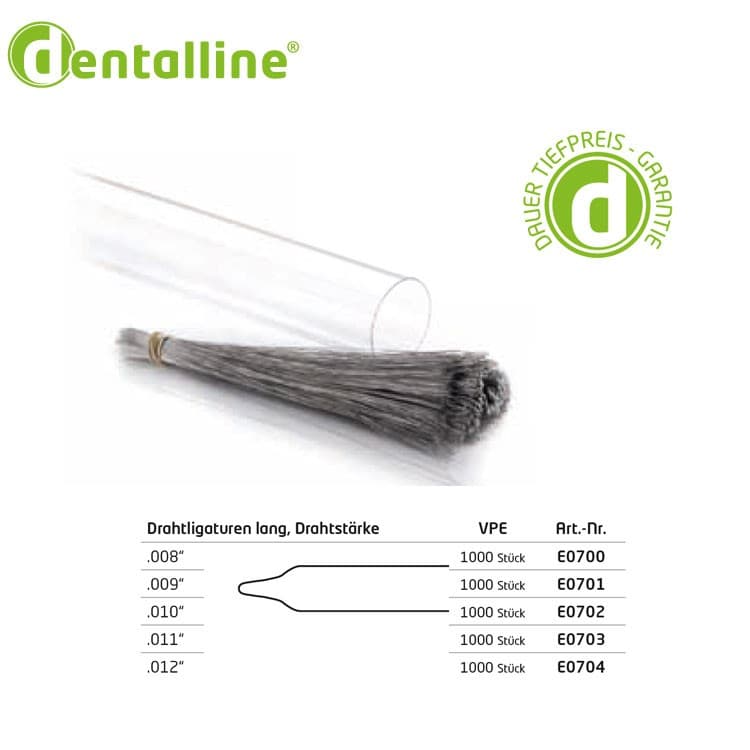 Ligature ties preformed long .012″ (Pack of 1000 pieces) – oficiali Falcon Medical produkto nuotrauka