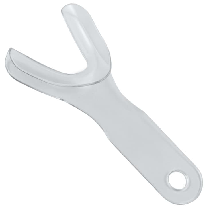V-Shaped transparent Cheek Retractor Adult 45mm, 140mm – oficiali Falcon Medical produkto nuotrauka