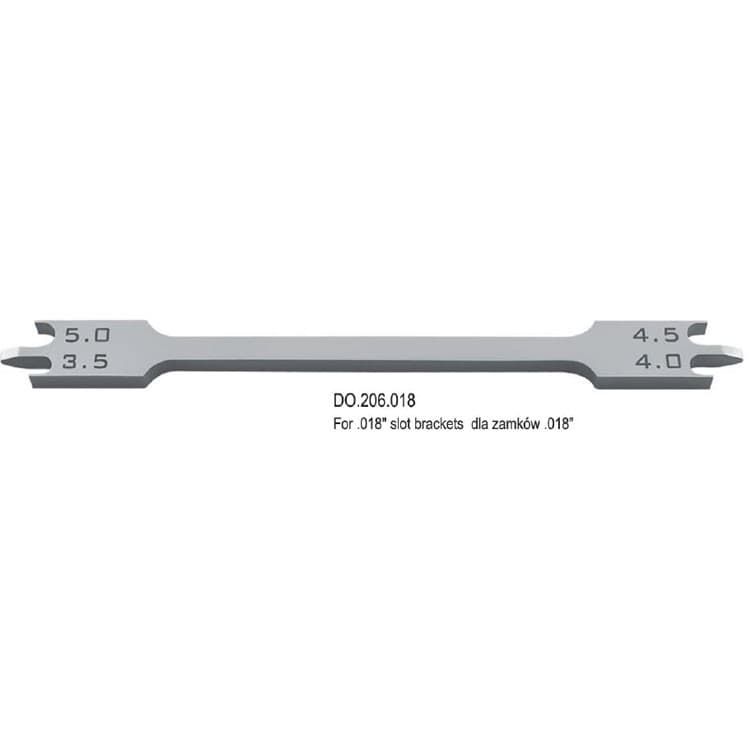 Bracket positioning gauge SS for .018″ slot – oficiali Falcon Medical produkto nuotrauka