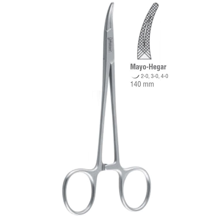 Needle holder Mayo-Hegar curved fine 140mm – oficiali Falcon Medical produkto nuotrauka