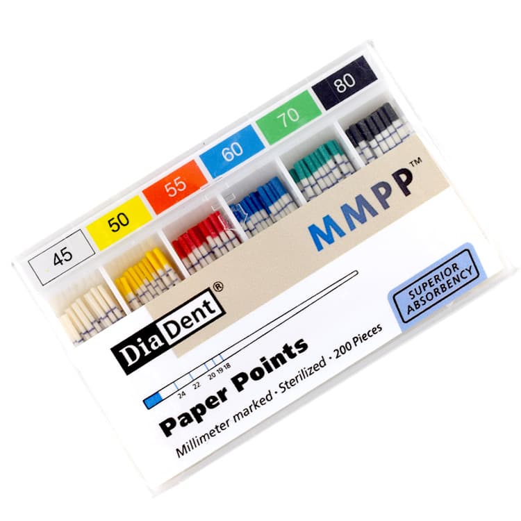 Diadent paper points MMPP assorted sizes 45-80 (200 pieces) – oficiali Falcon Medical produkto nuotrauka