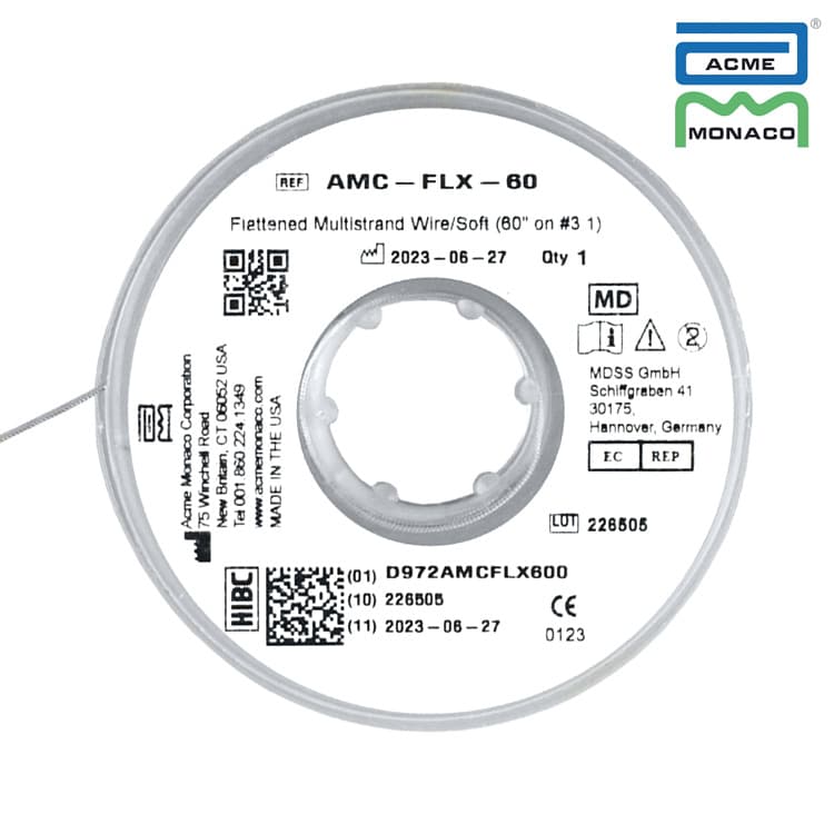 Flattned multi strand wire / soft 60″ spool – oficiali Falcon Medical produkto nuotrauka