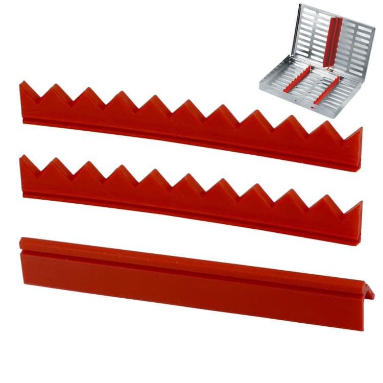 Silicone inserts for Midi cassette tray, red – oficiali Falcon Medical produkto nuotrauka