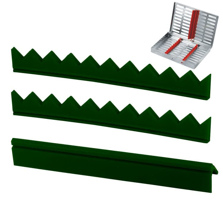 Silicone inserts for Midi cassette tray, green – oficiali Falcon Medical produkto nuotrauka