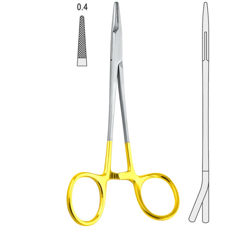 Falcon-Grip Needle holder Neivert (Masing)130mm TC – oficiali Falcon Medical produkto nuotrauka