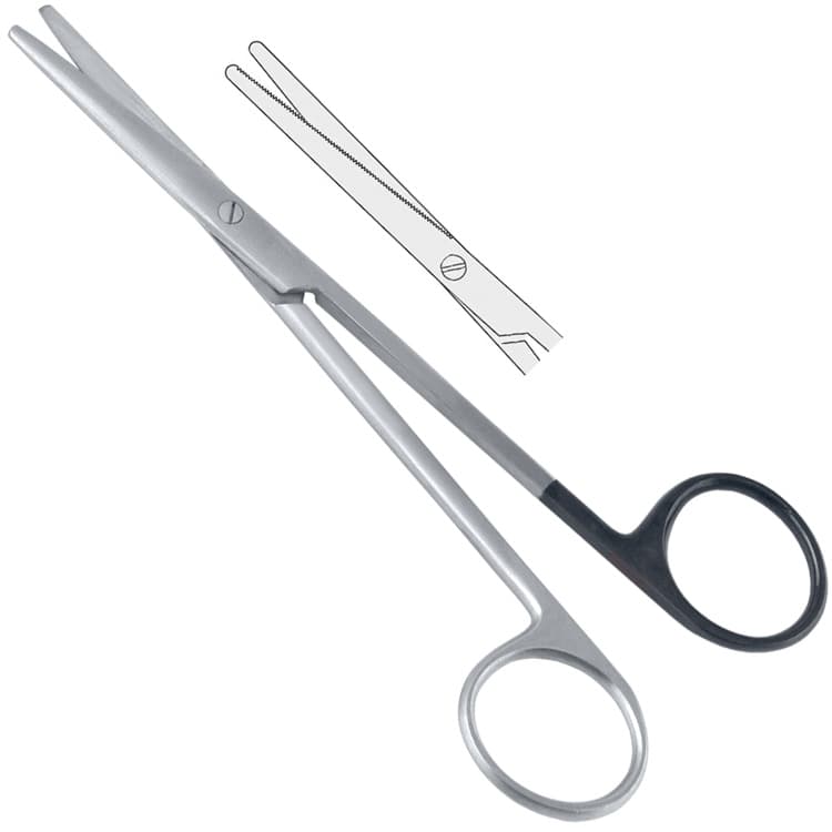 Scissors Metzenbaum straight 145mm one blade serrated – oficiali Falcon Medical produkto nuotrauka