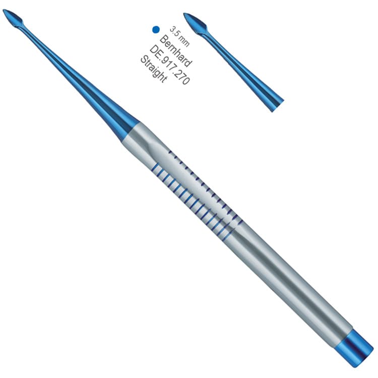 PDL mini elevators straight Bernhard 3.5mm (Light blue) – oficiali Falcon Medical produkto nuotrauka