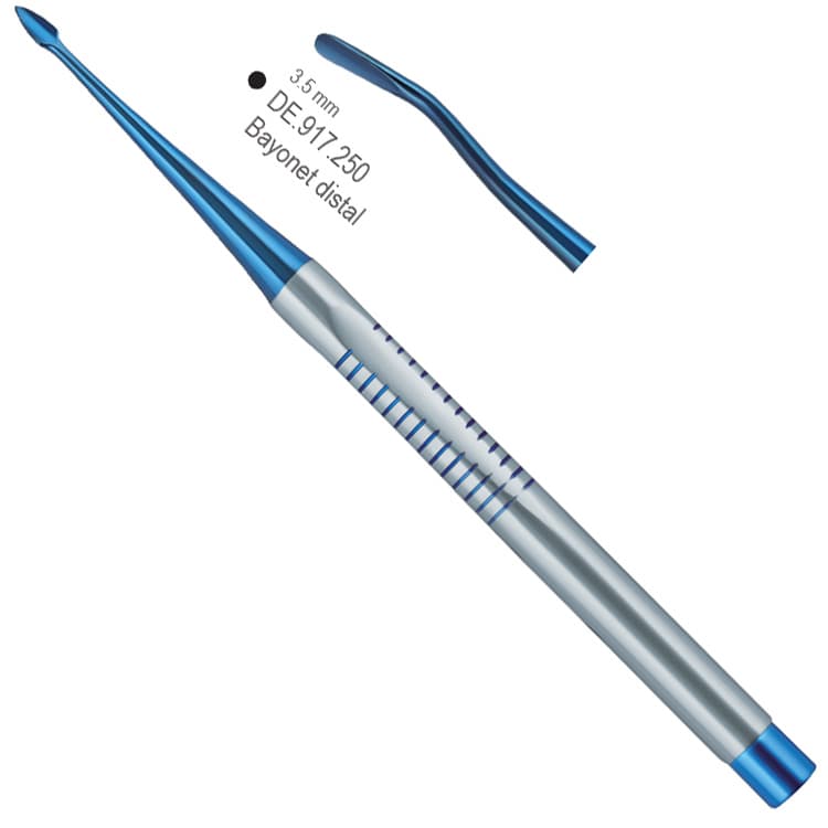 PDL mini elevators bayonet distal 3.5mm (Blue) – oficiali Falcon Medical produkto nuotrauka