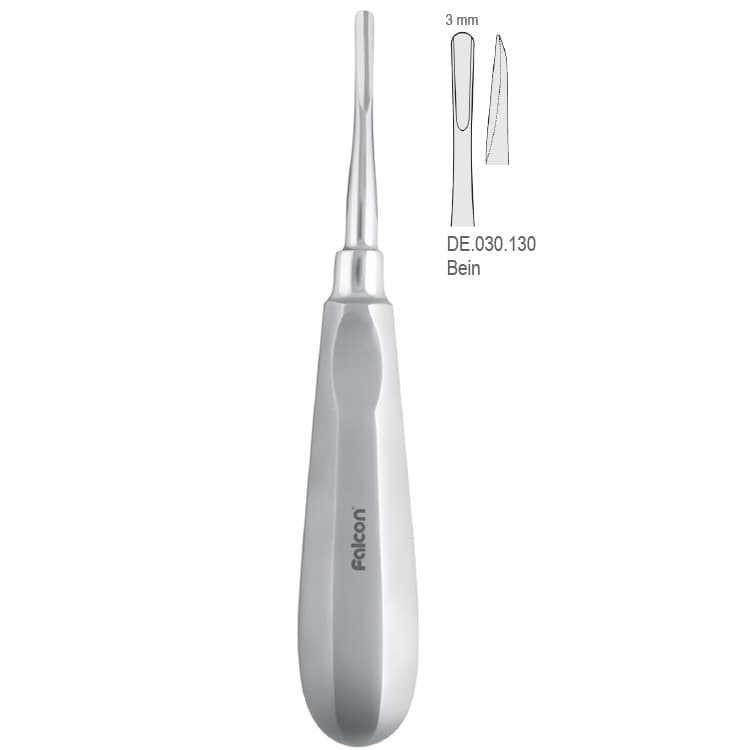 Elevator Bein Thumb-Grip handle straight 3mm – oficiali Falcon Medical produkto nuotrauka