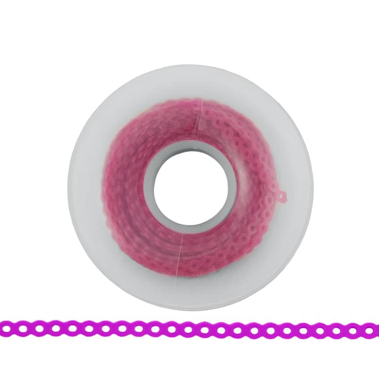ElastoMax Uno elastomeric chain, closed pink (4.5m spool) – oficiali Falcon Medical produkto nuotrauka