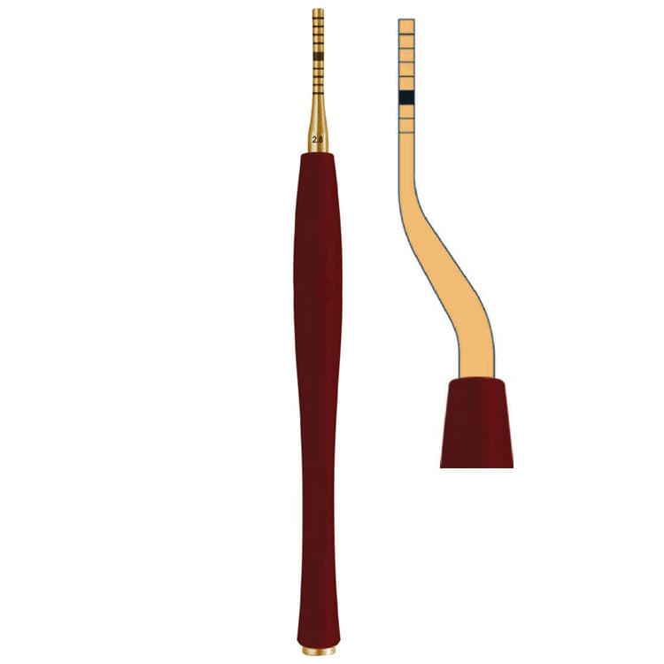 Century-Line Sinus osteotome concave bayonet 2.2mm (Red) – oficiali Falcon Medical produkto nuotrauka