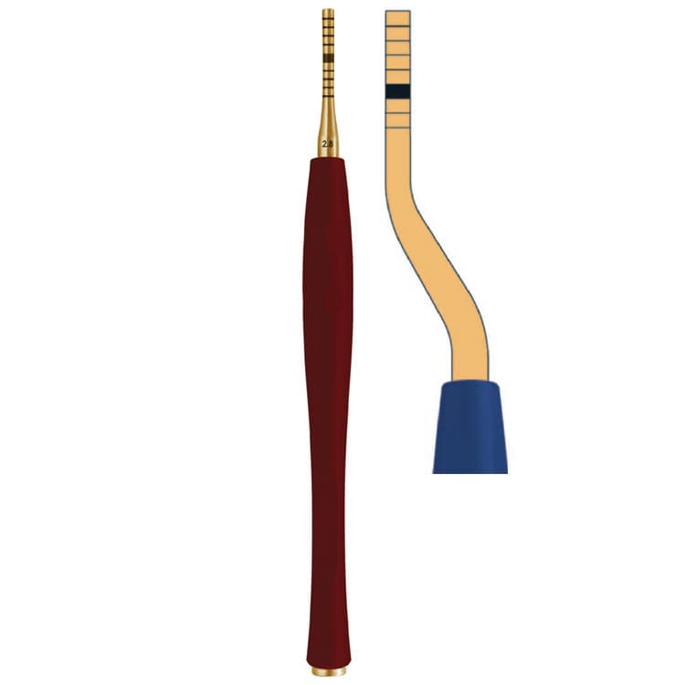 Century-Line Sinus osteotome concave bayonet 3.5mm (Blue) – oficiali Falcon Medical produkto nuotrauka