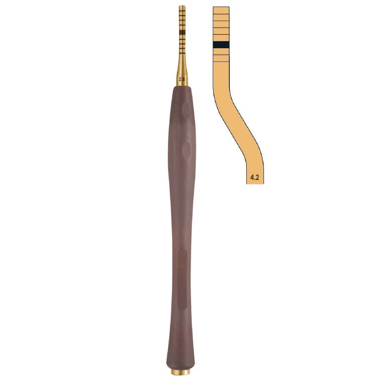 Century-Line Sinus osteotome concave bayonet 4.8mm – oficiali Falcon Medical produkto nuotrauka
