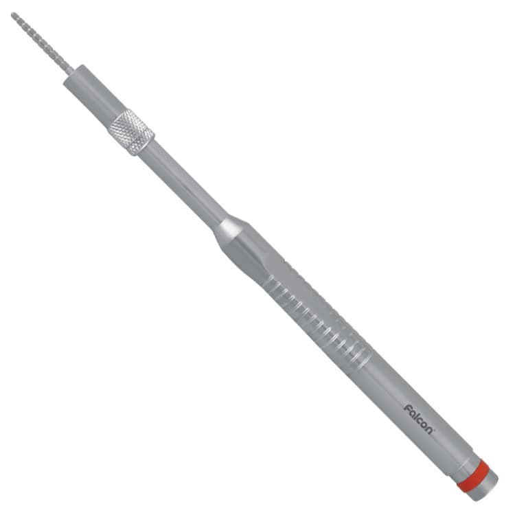 Ergo-Form Condensing Osteotome with stop, straight 1.5-2.2 mm (Red) – oficiali Falcon Medical produkto nuotrauka