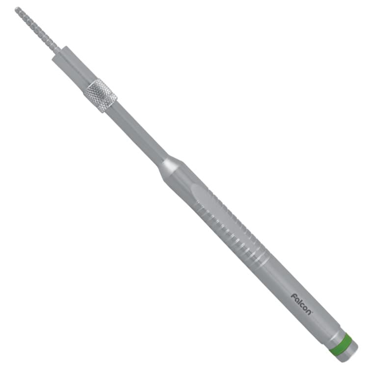 Ergo-Form Condensing Osteotome with stop, straight 2.2-2.8 mm (Green) – oficiali Falcon Medical produkto nuotrauka
