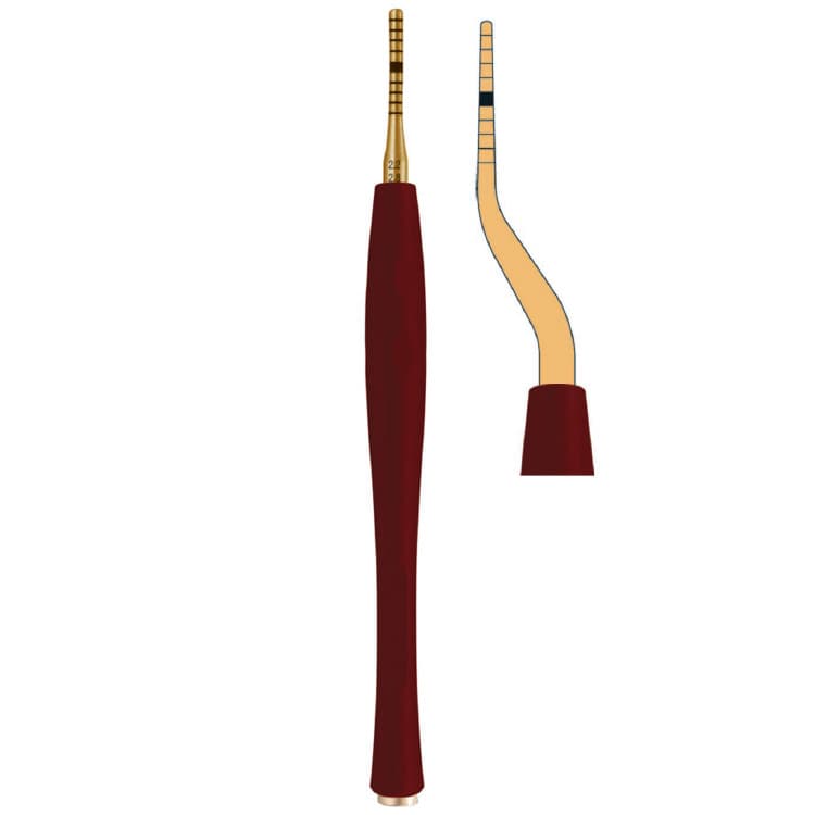 Century-Line Condensing Osteotome, bayonet 1.5-2.2 mm (Red) – oficiali Falcon Medical produkto nuotrauka