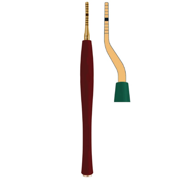 Century-Line Condensing Osteotome, bayonet 2.2-2.8 mm (Green) – oficiali Falcon Medical produkto nuotrauka