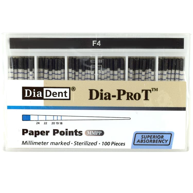 Dia-Pro T Paper Points (ProTaper) #F4 (100 pieces) – oficiali Falcon Medical produkto nuotrauka