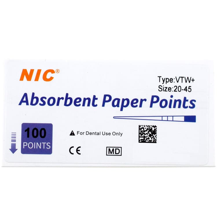 W+ paper points Small # 20 (100 pieces) – oficiali Falcon Medical produkto nuotrauka