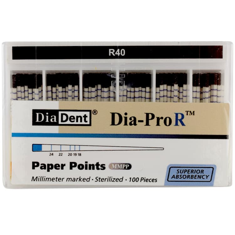 Dia-Pro R Paper Points (Reciproc) #40 (100 pieces) – oficiali Falcon Medical produkto nuotrauka