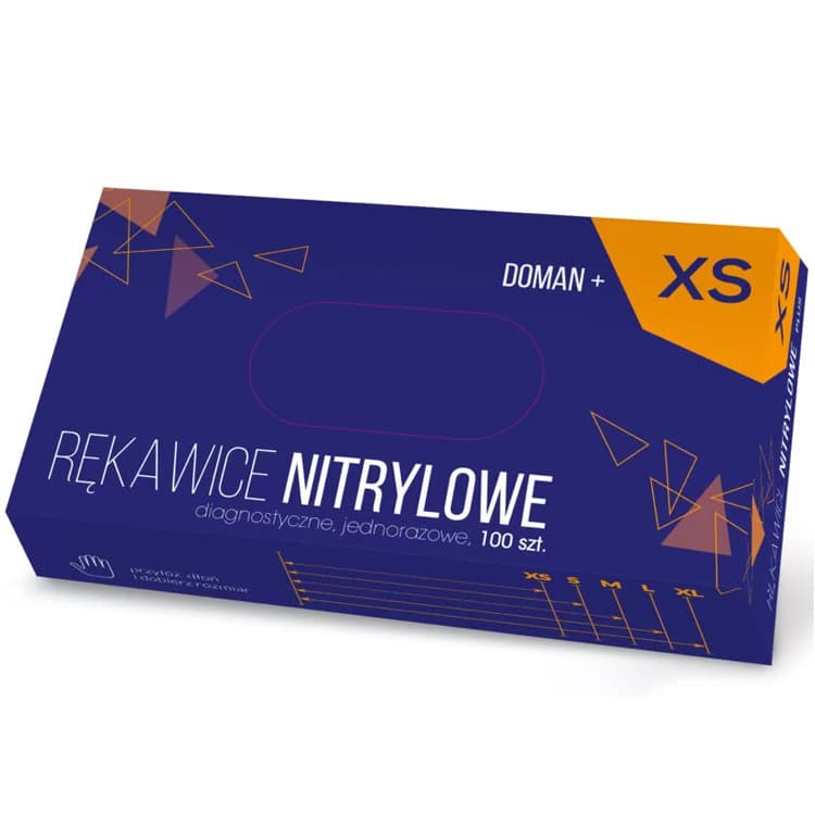 Nitrile gloves powder free size XS (box of 100 gloves) – oficiali Falcon Medical produkto nuotrauka