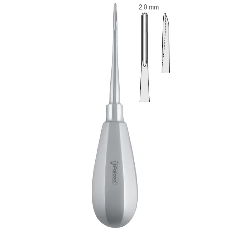 Elevator Bein 2mm fig. 0 – oficiali Falcon Medical produkto nuotrauka