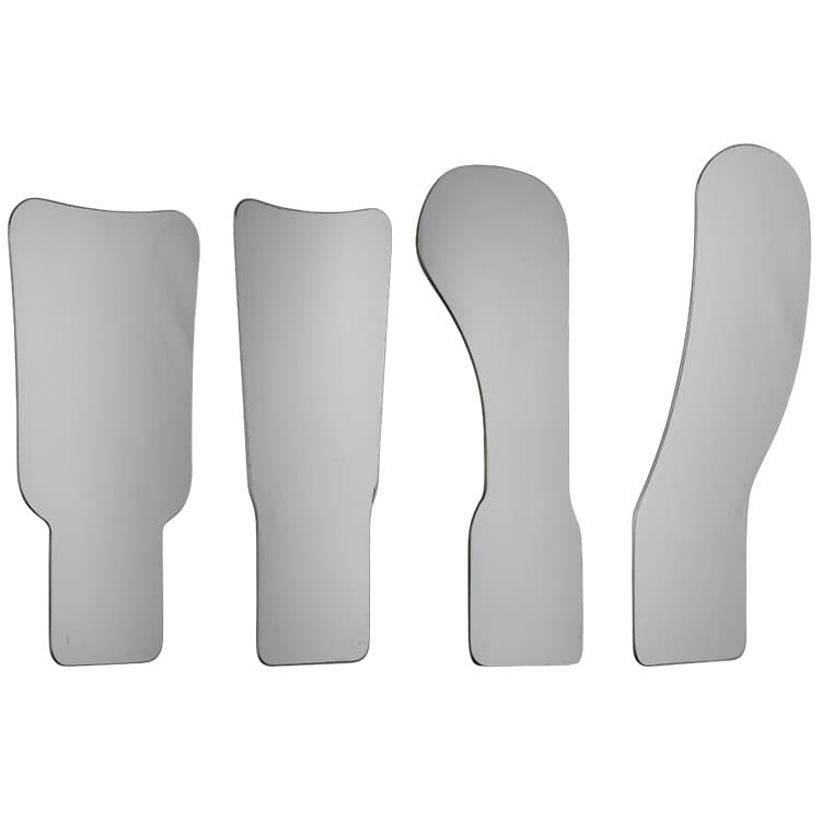 Photographic mirror stainless steel Set of 4 with LED light – oficiali Falcon Medical produkto nuotrauka