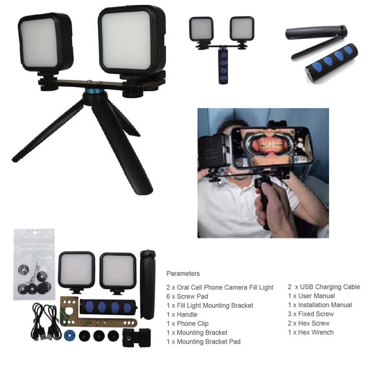 Photographic kit with smartphone holder – oficiali Falcon Medical produkto nuotrauka