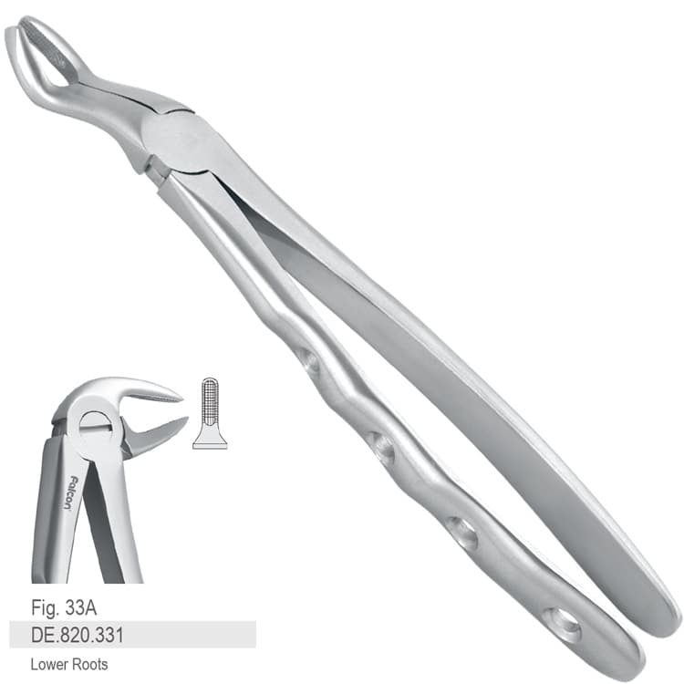 Extraction forceps with anatomical handle fig. 33A – oficiali Falcon Medical produkto nuotrauka