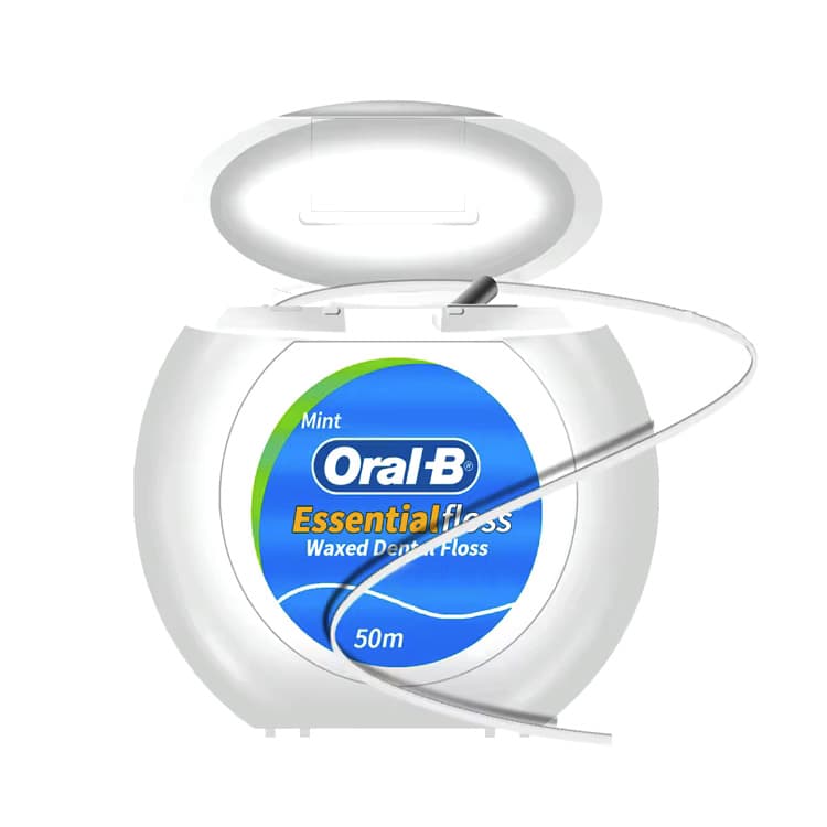Oral-B Essential Floss Mint Waxed 50m – oficiali Falcon Medical produkto nuotrauka