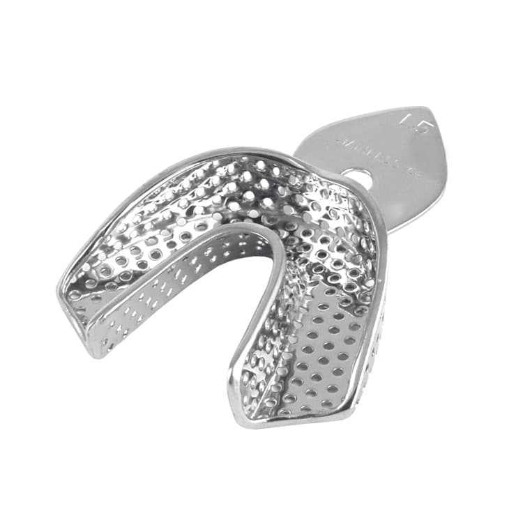 Impression tray regular USA model perforated lower fig. 5, size XS – oficiali Falcon Medical produkto nuotrauka