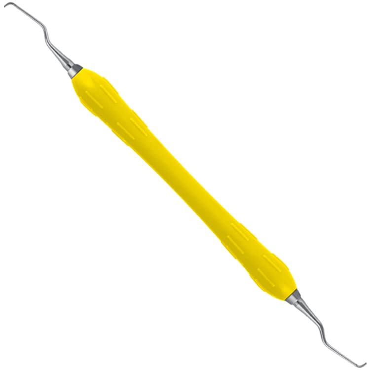 Easy-Color Curette Gracey Mini de fig. 5/6 (Yellow) – oficiali Falcon Medical produkto nuotrauka
