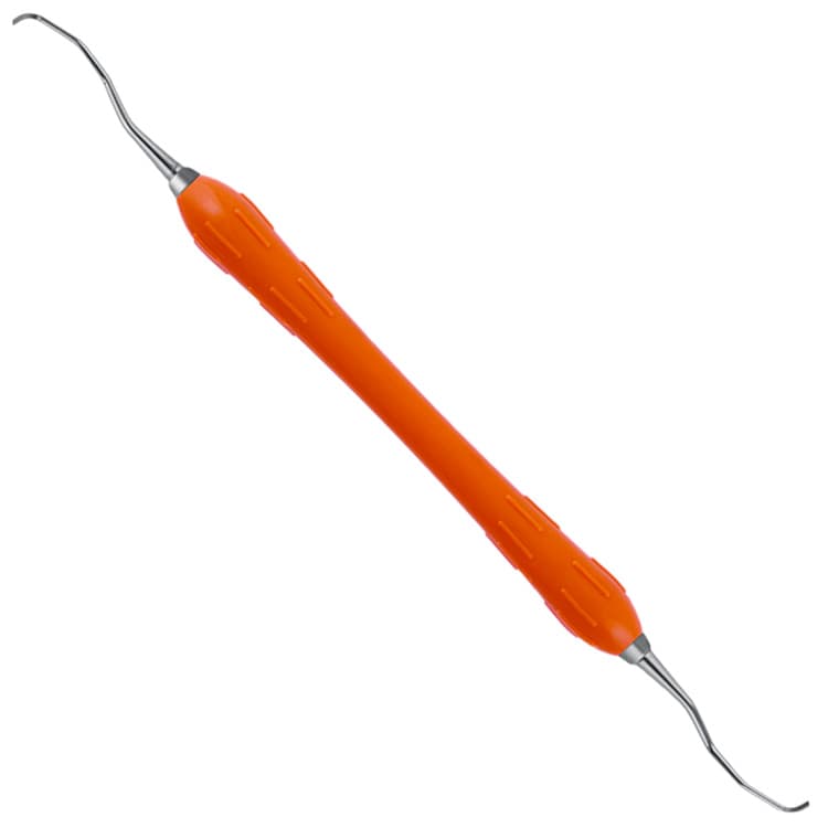 Easy-Color Curette Gracey Mini de fig. 11/12 (Orange) – oficiali Falcon Medical produkto nuotrauka