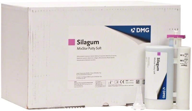 Silagum MS Putty Soft 5 x 380 ml, 50 vnt. antgaliukų – oficiali DMG produkto nuotrauka