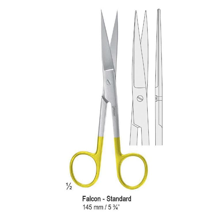 Falcon-Cut scissors Falcon-Standard shl/sh straight 145mm – oficiali Falcon Medical produkto nuotrauka
