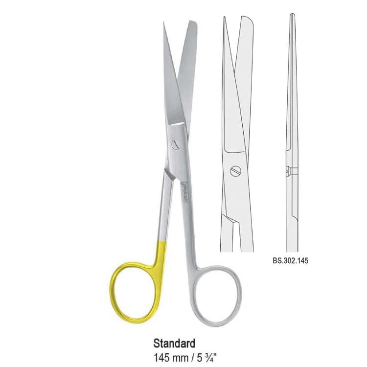 Super-Cut scissors Standard bl/sh straight 145mm – oficiali Falcon Medical produkto nuotrauka