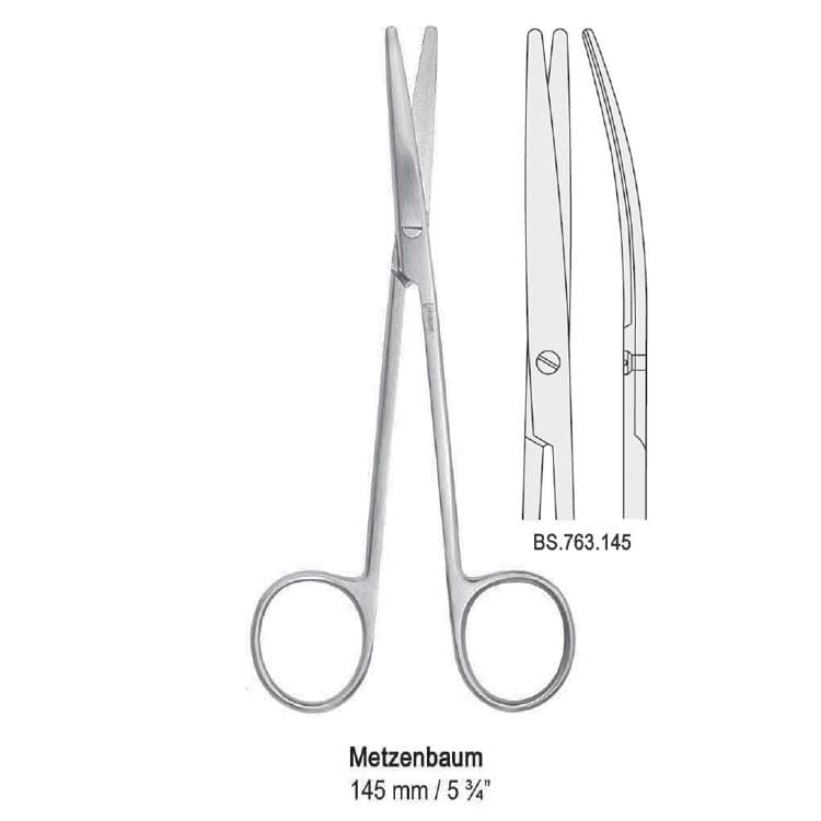 Scissors Metzenbaum curved 145mm – oficiali Falcon Medical produkto nuotrauka