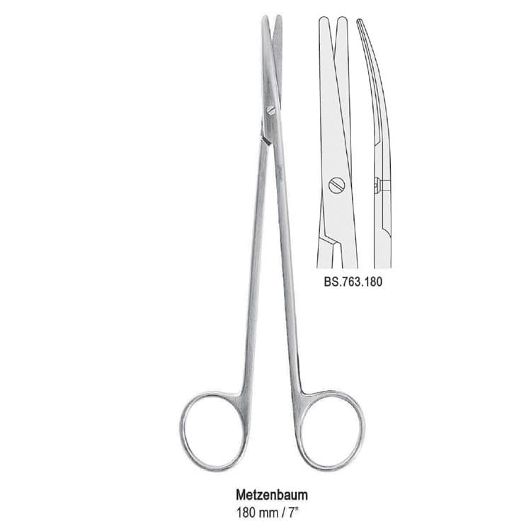 Scissors Metzenbaum curved 180mm – oficiali Falcon Medical produkto nuotrauka