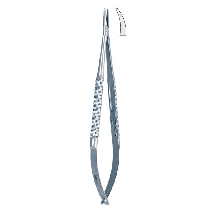 Micro needle holder round handles cur. 150mm – oficiali Falcon Medical produkto nuotrauka