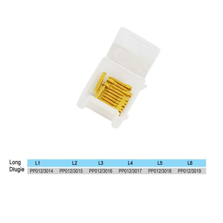 Gold screw posts long (Pack of 12 pieces) – oficiali Falcon Medical produkto nuotrauka