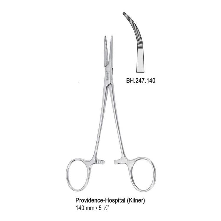 Forceps artery Providence-Hospital (Kilner) curved 140mm – oficiali Falcon Medical produkto nuotrauka