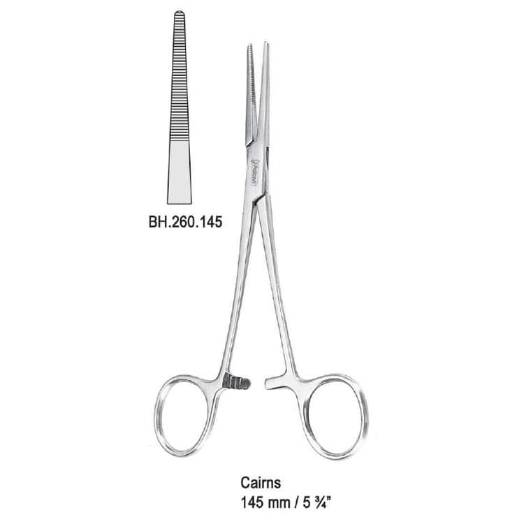 Forceps artery Cairns straight 145mm – oficiali Falcon Medical produkto nuotrauka