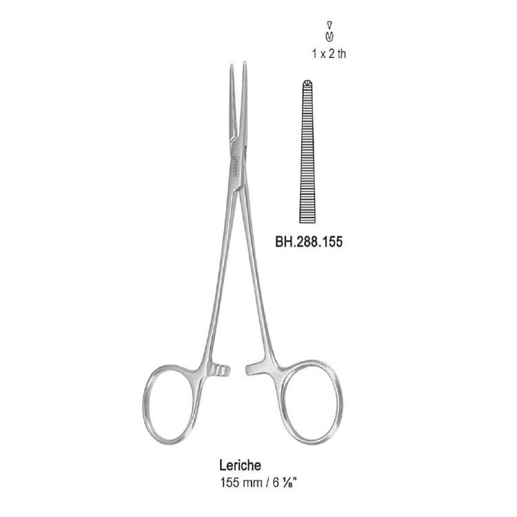 Forceps artery Leriche 1x2th straight 155mm – oficiali Falcon Medical produkto nuotrauka