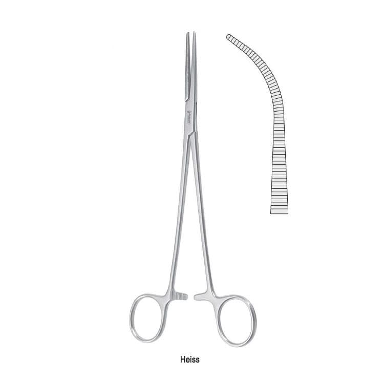 Forceps artery Heiss more curved 205mm – oficiali Falcon Medical produkto nuotrauka