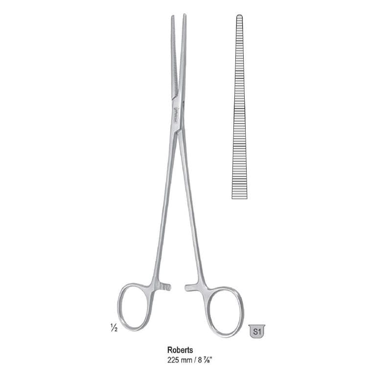 Forceps artery Roberts straight 225mm – oficiali Falcon Medical produkto nuotrauka