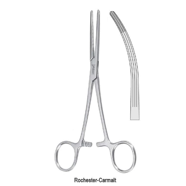 Forceps artery Rochester-Carmalt curved 165mm – oficiali Falcon Medical produkto nuotrauka