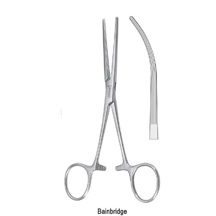 Forceps artery Bainbridge curved 180mm – oficiali Falcon Medical produkto nuotrauka
