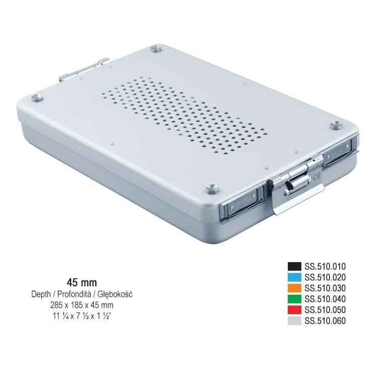 Container dental Perforated 285x185x45mm, red – oficiali Falcon Medical produkto nuotrauka