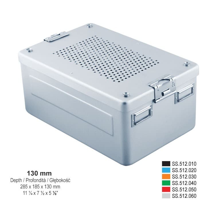 Container dental Perforated 285x185x130mm, blue – oficiali Falcon Medical produkto nuotrauka