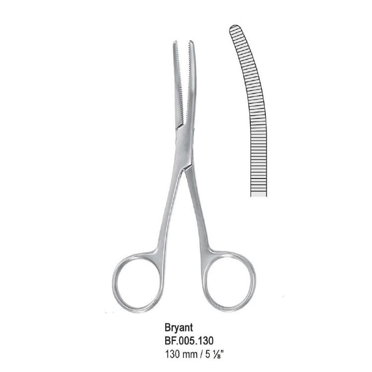 Forceps dressing Bryant curved 130mm – oficiali Falcon Medical produkto nuotrauka